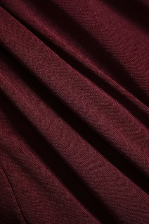 MICAS Midi Dresses-Solid Appliques Ruched Slip Midi Dress BURGUNDY
