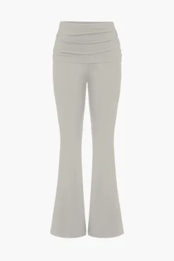 MICAS Pant Sets-Solid Off Shoulder Top And Trouser Set