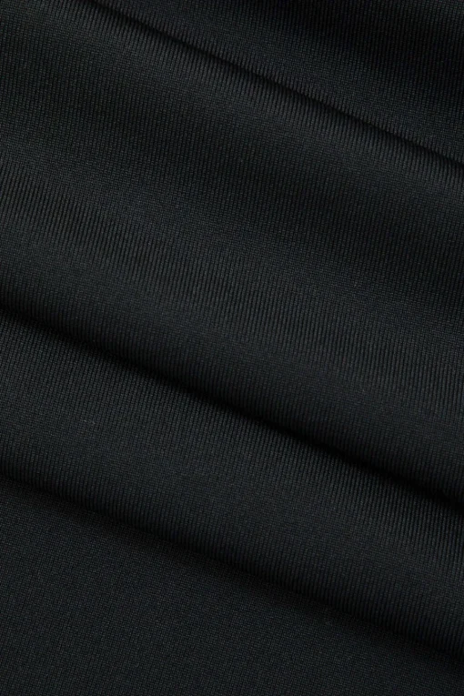MICAS Midi Dresses-Solid Ruffle Hem Ruched Tube Maxi Dress