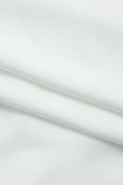 MICAS Bodysuits-Solid Sleeveless Backless Bodysuit WHITE