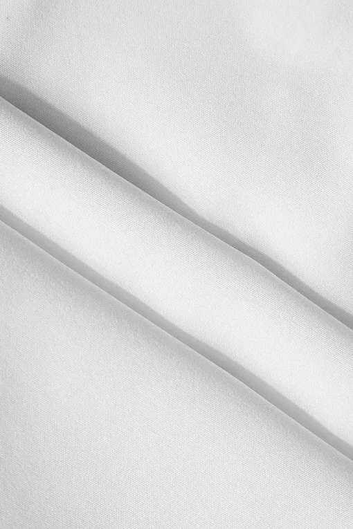 MICAS Long Sleeve Tops|Long Sleeves Tops-Solid Slit Long-Sleeve Shirt WHITE