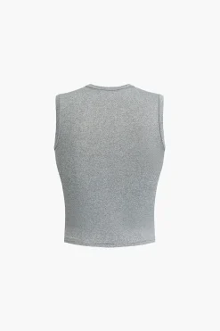 MICAS Skirt Sets-Solid Tank Top And Mermaid Maxi Skirt Set GRAY