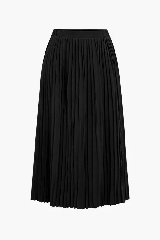 MICAS Skirt Sets-Solid Tank Top And Pleated Skirt Set