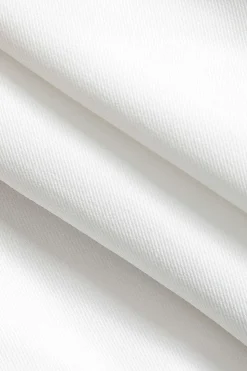 MICAS Outerwear|Outerwear-Solid V-neck Button Blazer WHITE