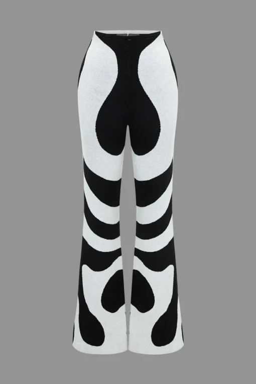 MICAS Vacation Sets|Knit Bottoms-Sweater Trousers Contrast Color