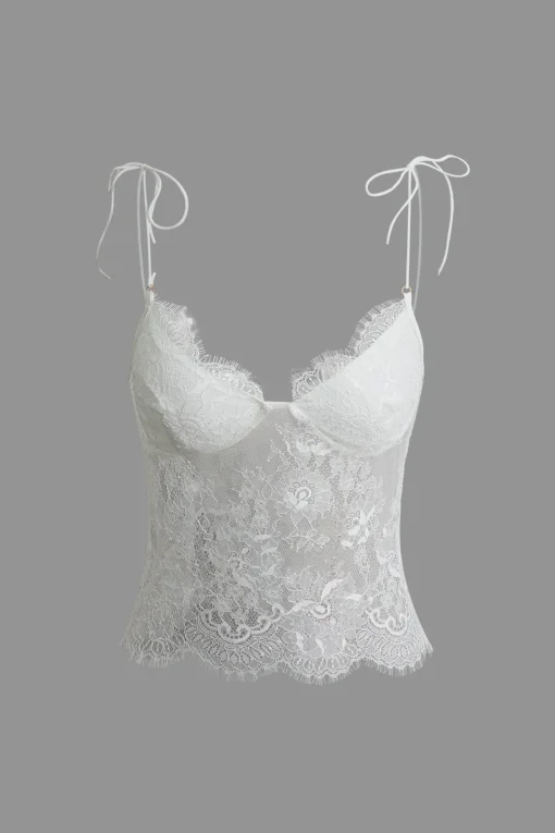 MICAS Tank Tops & Cami-Tie Lace Cami Top