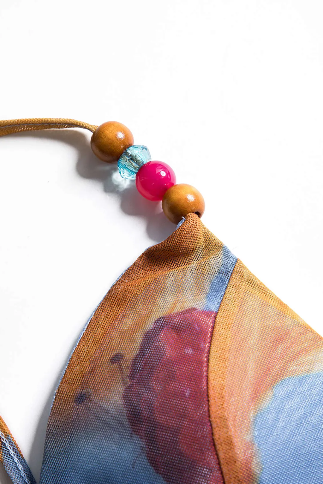 MICAS Maxi Dresses-Tropical Floral Print Mesh Backless Maxi Dress MULTICOLOR