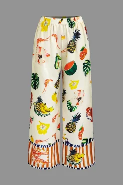 MICAS Pant Sets-Tropical Print Tank Top And Pants Set MULTICOLOR