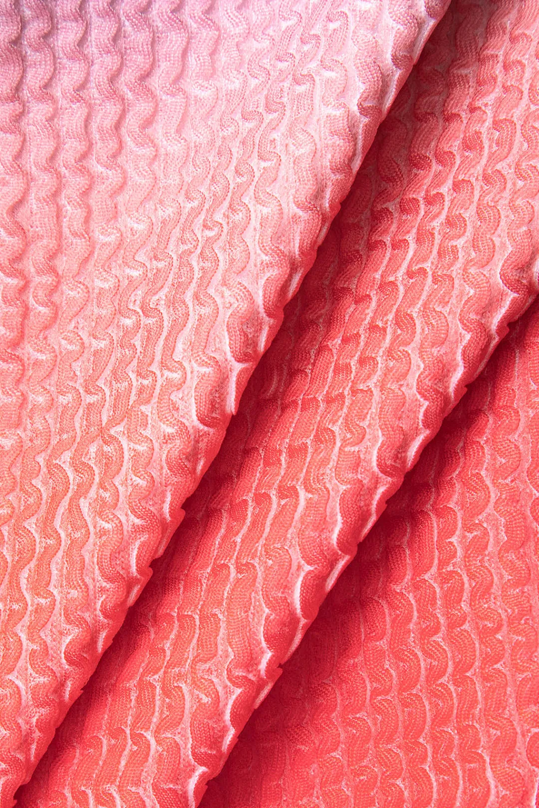 MICAS Swimwear-Tummy Control Ombre Textured Square Neck Backless One-Piece Swimsuit MULTICOLOR