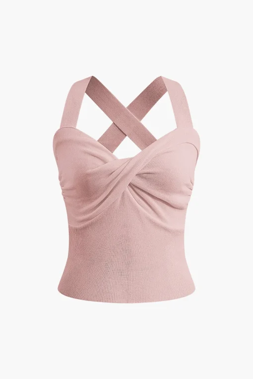 MICAS Tank Tops & Cami-Twist Cross Tank Top