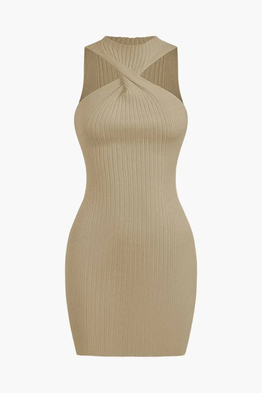 MICAS Mini Dresses-Twist Sleeveless Tank Mini Dress