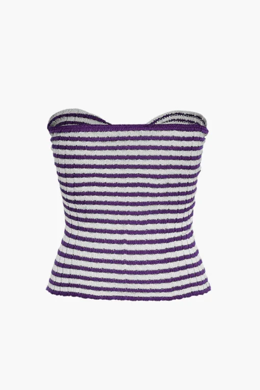 MICAS Tube Tops-Twisted Front Knitted Top