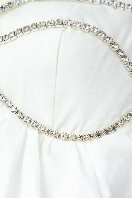MICAS Mini Dresses-V-neck Rhinestone Decor Mini Dress