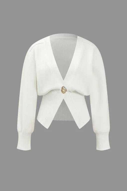 MICAS Knitwear|Outerwear-V-neck Sweater Cardigan