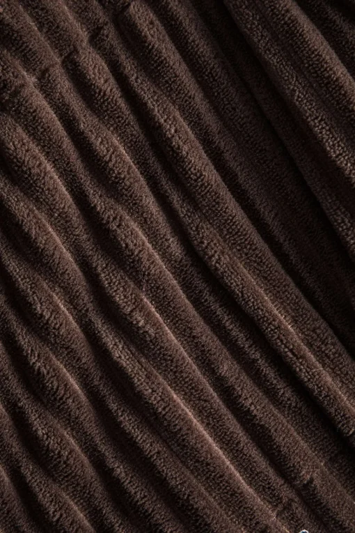 MICAS Outerwear|Outerwear-Zipper Corduroy Puffer BROWN